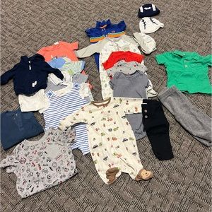 Baby boy clothes. Miscellaneous items, sizes newborn & 0-3 months.